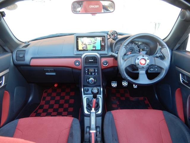 コペン ローブ　Ｓ　ビルシュタイン足回り　柿本マフラー　アドバンＲ１６ＡＷ　ＪＭＯＤＥエアロ　テイクオフＲウィング　レカロ　ＨＫＳブローオフブリッツタワーバー　ｍｏｍｏステア　Ｄｅｆｉブースト計　ナビ　Ｂカメラ　ＥＴＣ（9枚目）