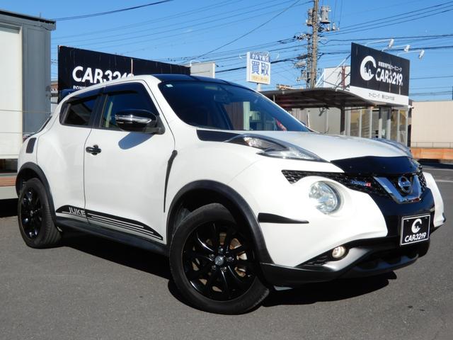 ジューク １５ＲＸ　パーソナライゼーション　バグガード　外トランクスポイラー　ルーフラッピング　フルセグナビ　Ｂカメラ　マフラーカッター　　ＥＴＣ（6枚目）