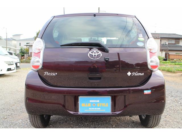 パッソ プラスハナ　ワンセグナビＴＶ　バックカメラ　保証書　キーレス　ＥＴＣ　ＤＶＤ再生　ブルートゥース接続可　禁煙車　社外アルミ　専用電格ミラー　ＡＢＳ　エアバック　ベンチシート（9枚目）