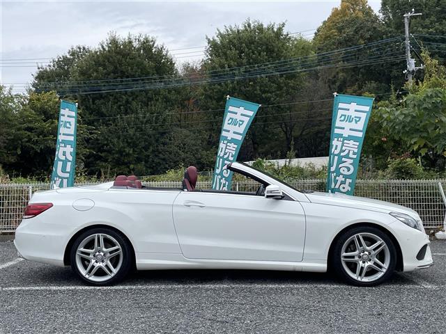 Ｅクラス Ｅ２５０カブリオレ　赤革シート　シートヒーター　ハーマンカードン　純正ナビＴＶ　バックカメラ　アクティブクルーズコントロール　衝突軽減ブレーキ　ＬＥＤヘッドライト　プッシュスタート　スマートキー（4枚目）