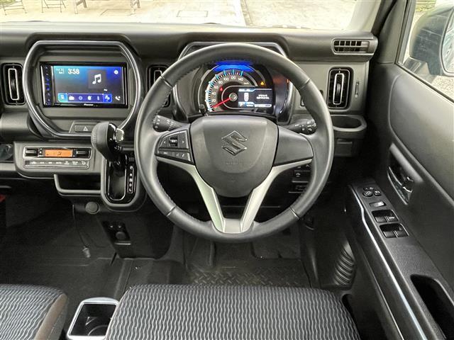 ハスラー Jスタイル レーダーブレーキサポート 前席シートヒーター 社外ディスプレイオーディオ バックカメラ Fドラレコ LEDヘッドライト ルーフレール 純正15インチアルミ プッシュスタート スマートキー(4枚目)