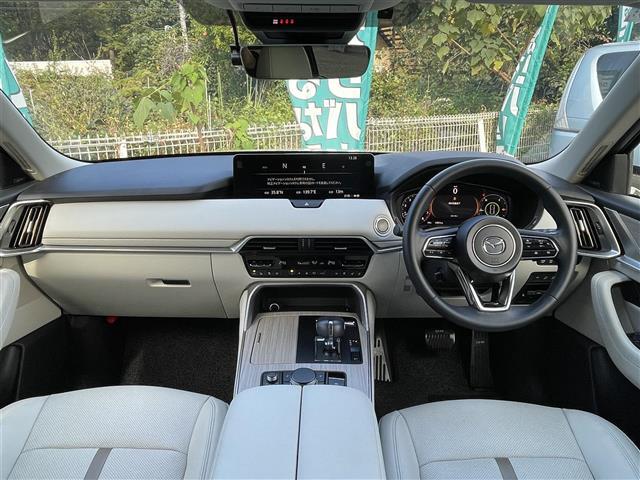 CX-60 25S エクスクルーシブモード 白革シート エアシート&シートヒーター 純正ナビTV 360度カメラ BOSEサウンド パワーバックドア クリアランスソナー 純正20インチアルミ プッシュスタート(42枚目)