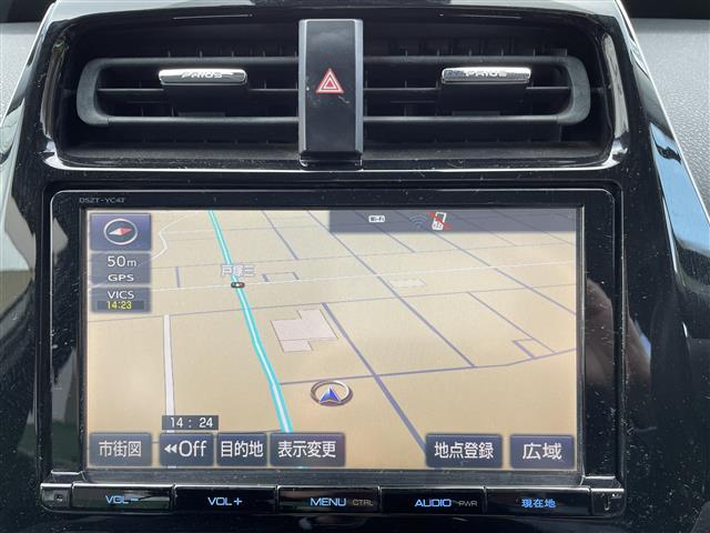 プリウス Ｓ　純正９型ナビＴＶ　バックカメラ　ビルトインＥＴＣ　レーダークルーズコントロール　衝突軽減ブレーキ　ＬＥＤヘッドライト　プッシュスタート　スマートキー（10枚目）