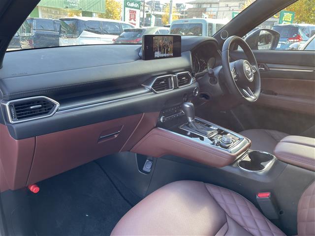 ＣＸ－８ ２５Ｔ　エクスクルーシブモード　１オーナー禁煙車　茶革シート　エアシート＆シートヒーター　ＢＯＳＥサウンド　純正ナビＴＶ　３６０度カメラ　前後ドラレコ　パワーバックドア　クリアランスソナー　純正１９インチＡＷ　ＬＥＤヘッドライト（38枚目）