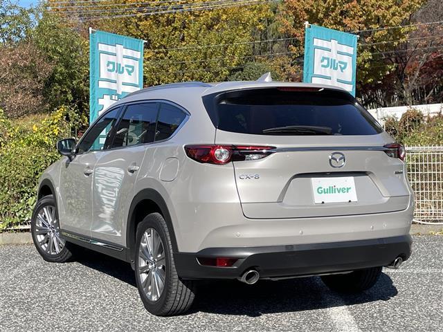 ＣＸ－８ ２５Ｔ　エクスクルーシブモード　１オーナー禁煙車　茶革シート　エアシート＆シートヒーター　ＢＯＳＥサウンド　純正ナビＴＶ　３６０度カメラ　前後ドラレコ　パワーバックドア　クリアランスソナー　純正１９インチＡＷ　ＬＥＤヘッドライト（43枚目）