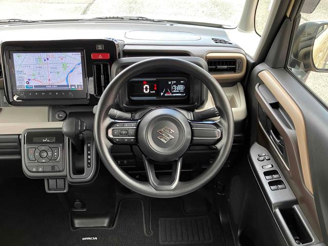 スペーシア ハイブリッドG 全方位モニター付きメモリーナビ 両側スライドドア クリアランスソナー 衝突被害軽減システム オートライト LEDヘッドランプ スマートキー アイドリングストップ 電動格納ミラー 盗難防止システム(3枚目)