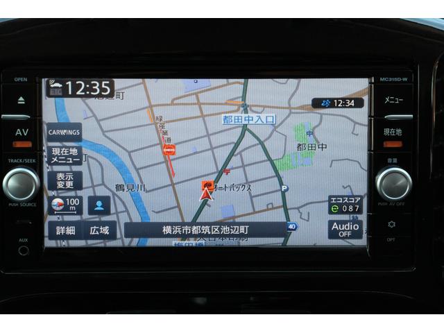 ジューク １５ＲＸ　Ｖセレクション　バックカメラ　レーンアシスト　衝突被害軽減システム　ナビ　ＴＶ　オートライト　アルミホイール　スマートキー　アイドリングストップ　電動格納ミラー　ＣＶＴ　盗難防止システム　衝突安全ボディ　ＣＤ（9枚目）