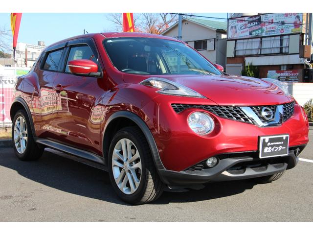 ジューク １５ＲＸ　Ｖセレクション　バックカメラ　レーンアシスト　衝突被害軽減システム　ナビ　ＴＶ　オートライト　アルミホイール　スマートキー　アイドリングストップ　電動格納ミラー　ＣＶＴ　盗難防止システム　衝突安全ボディ　ＣＤ（49枚目）