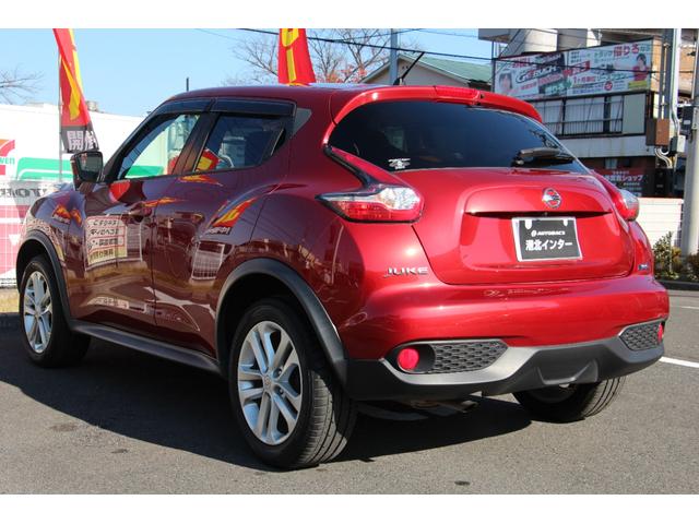 ジューク １５ＲＸ　Ｖセレクション　バックカメラ　レーンアシスト　衝突被害軽減システム　ナビ　ＴＶ　オートライト　アルミホイール　スマートキー　アイドリングストップ　電動格納ミラー　ＣＶＴ　盗難防止システム　衝突安全ボディ　ＣＤ（53枚目）