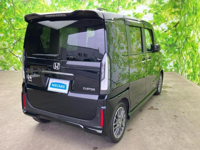 Ｎ－ＢＯＸカスタム ターボ　新品タイヤ／保証書／純正　８インチ　ＳＤナビ／両側電動スライドドア／シートヒーター　前席／車線逸脱防止支援システム／シート　ハーフレザー／ヘッドランプ　ＬＥＤ／ＵＳＢジャック　ＬＥＤヘッドランプ（3枚目）