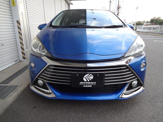 アクア G G’s 純正ナビ CD DVD フルセグ Bluetooth バックカメラ スマートキー プッシュスタート オートエアコン 電動格納ミラー LEDヘッドライト G’S専用17インチアルミ(2枚目)