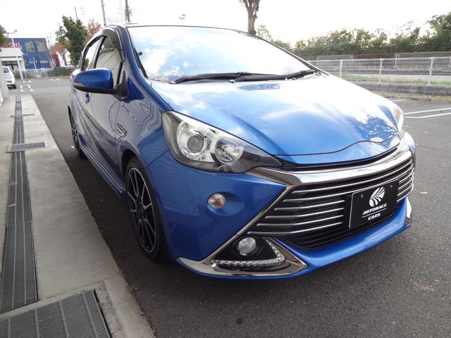 アクア G G’s 純正ナビ CD DVD フルセグ Bluetooth バックカメラ スマートキー プッシュスタート オートエアコン 電動格納ミラー LEDヘッドライト G’S専用17インチアルミ(6枚目)