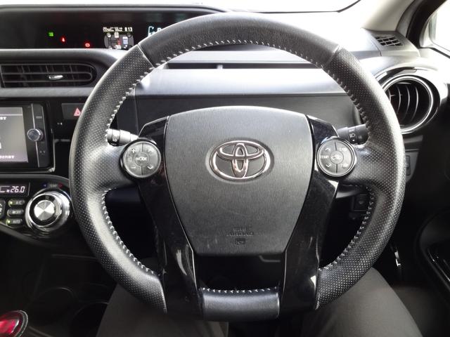 アクア G G’s 純正ナビ CD DVD フルセグ Bluetooth バックカメラ スマートキー プッシュスタート オートエアコン 電動格納ミラー LEDヘッドライト G’S専用17インチアルミ(17枚目)