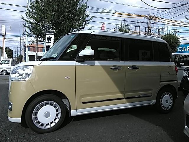 ムーヴキャンバス ストライプスＧ　両側電動スライド　キーレス　フルセグ　ナビ＆ＴＶ　アイドリングストップ　エアバッグ　オートマ　フル装備　助手席エアバッグ　衝突被害軽減システム　バックカメラ　スマートキー　横滑り防止機能（16枚目）