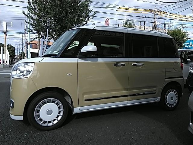 ムーヴキャンバス ストライプスＧ　両側電動スライド　キーレス　フルセグ　ナビ＆ＴＶ　アイドリングストップ　エアバッグ　オートマ　フル装備　助手席エアバッグ　衝突被害軽減システム　バックカメラ　スマートキー　横滑り防止機能（17枚目）