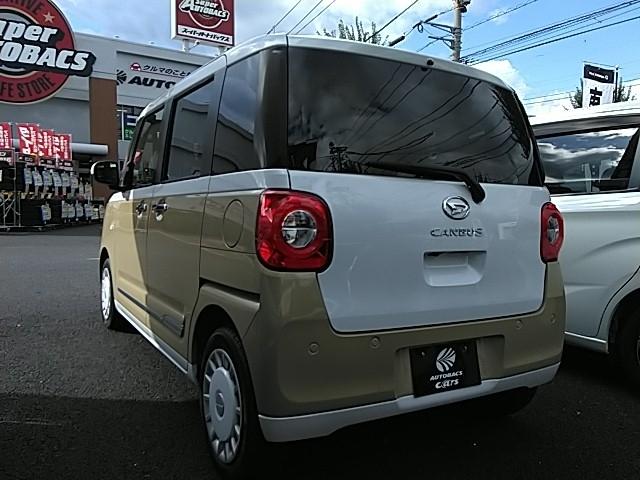 ムーヴキャンバス ストライプスＧ　両側電動スライド　キーレス　フルセグ　ナビ＆ＴＶ　アイドリングストップ　エアバッグ　オートマ　フル装備　助手席エアバッグ　衝突被害軽減システム　バックカメラ　スマートキー　横滑り防止機能（18枚目）