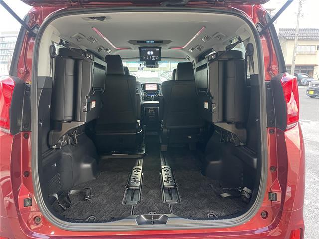 アルファードハイブリッド ＳＲ　サイドリフトアップ　純正９型ナビ　ＪＢＬサウンド　後席モニター　ＤＶＤ再生　フルセグ　ＢＴ　黒レザーシート　バックカメラ　ＥＴＣ２．０　両側パワースライド　前後ドラレコ　クルーズコントロール　　助手席／２列目オットマン（32枚目）