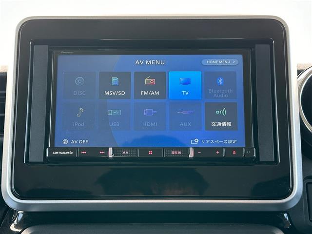 ハイブリッドＧＳ　社外ナビ　ミュージックサーバー　ＣＤ／ＤＶＤ再生　フルセグＴＶ　ＡＭ／ＦＭ　Ｂｌｕｅｔｏｏｔｈ接続　バックモニター　スズキセーフティサポート　衝突被害軽減ブレーキ　車線逸脱警報　両側電動スライドドア(5枚目)