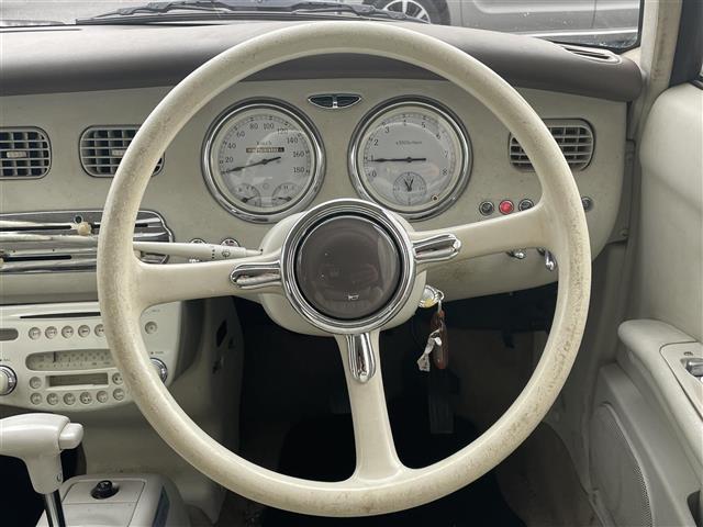 フィガロ ベースグレード フルオープントップ ターボ ハロゲン 本革シート AC パワーステアリング パワーウィンドウ CD(3枚目)