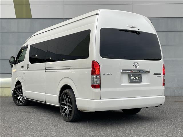 ハイエースワゴン グランドキャビン ファインテックツアラー 全方位カメラ Bluetooth フルセグTV 片側パワースライドドア LEDヘッドライト モデリスタエアロ ステアリングスイッチ ETC 社外センターコンソール(43枚目)