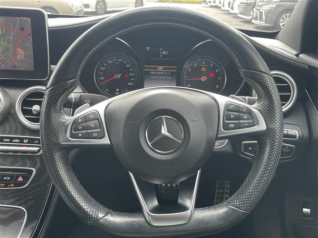 Cクラス C200アバンギャルド AMGライン レザーエクスクルーシブPKG 前後ソナー/BSM 純正ナビ バックカメラ ヘッドアップディスプレイ ETC パドルシフト レザーシート パワーシート シートヒーター LEDヘッドライト フォグライト(7枚目)