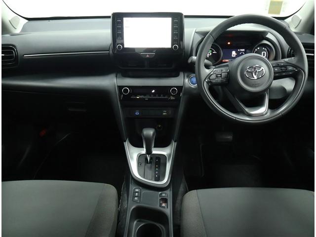 ヤリスクロス ハイブリッドG トヨタ認定中古車・衝突軽減ブレーキ・誤発信抑制・車線逸脱警報・先進ライト・ドライブレコーダー・LEDヘッドライト・イモビライザー・バックカメラ・ワンオーナー・メモリーナビゲーション・ETC(3枚目)