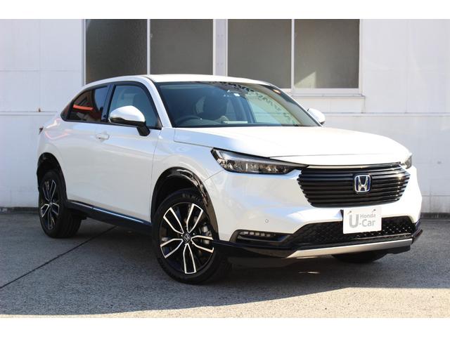 ヴェゼル e:HEV Z 盗難防止装置 AUX 1オーナー ドラレコ付き Rカメラ 記録簿 フルセグテレビ 衝突安全ボディ スマ-トキ- Pセンサー サイドエアバッグ ナビTV フルオートエアコン 衝突軽減ブレ-キ 4WD車(2枚目)