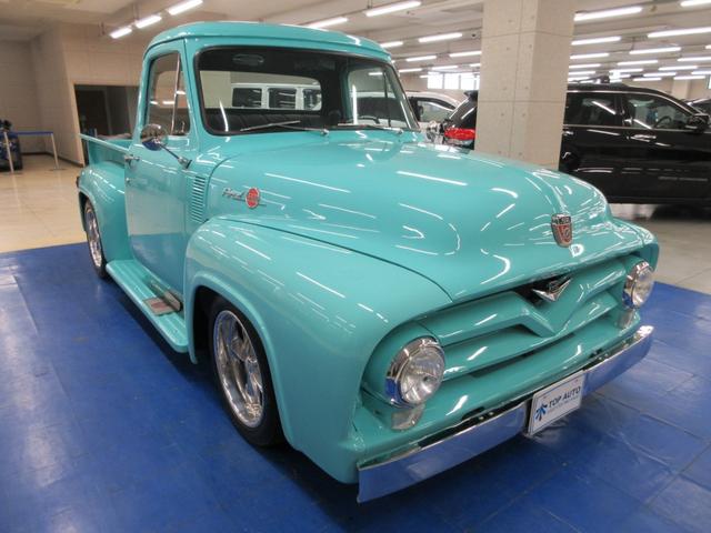 フォードその他 Ｆ１００　パンプキン　１９５５年モデル　レストア済／ニューペイント／ニューガラス／ニューインテリア／ＡＴスワップ済／ヴインテージエアコン／１８インチアルミ／ディスクブレーキ／デジタルインナーミラー／フォード３０２エンジン／フォード９デフ（2枚目）