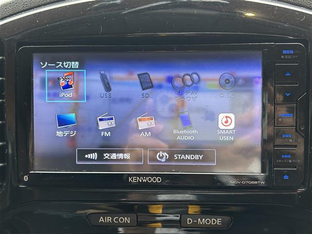 ジューク 15RX パーソナライゼーション 社外7インチナビゲーション/前後Dレコーダー/バックカメラ/フルセグTV/ETC/純正アルミホイール/フロアマット/オートライト/横滑り防止装置/スペアキー/電動格納ミラー(5枚目)