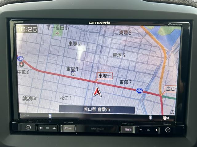 ジープ・レネゲード リミテッド 白革シート シートヒーター パワーシート 社外8インチナビ TV バックカメラ Bluetooth ステアリングヒーター ETC クルコン BSM LKA コーナーセンサー 純正17インチAW ETC(4枚目)