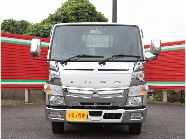 キャンター 全低床 2t 全低床 平ボディ 5MT 衝突軽減ブレーキ 車線逸脱警報装置 トラクションコントロール メッキパーツ付き 左電動格納ミラー ETC 荷台寸312/161/38 車両総重量4385キロ(2枚目)