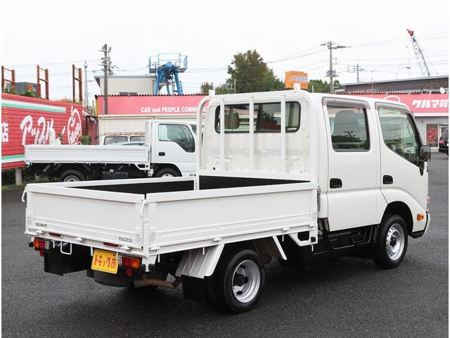 ダイナトラック Wキャブロングジャストロー ダブルキャブ 1.25トン積 Wキャブ三方開 6人乗 5速MT3ペダル 数中ドアロック リアヒーター 全席PW付き フォグランプ サイドボックス 鳥居ツノ 荷台寸法210-160-38(21枚目)