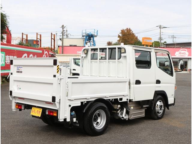 キャンター Wキャブ Wキャブ 垂直パワーゲート 4WD車 1.2トン積 6人乗 外SDナビ フルセグTV バックモニター ETC レーンアシスト 坂道発進補助 Rヒーター ミラーヒーター 新明和製PG 600K(3枚目)