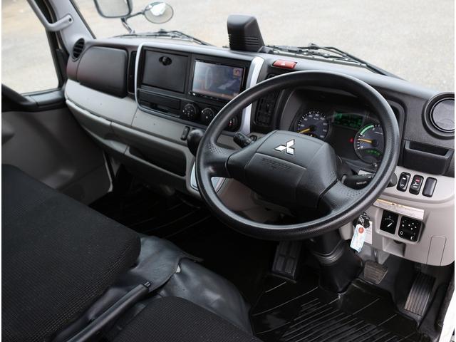 キャンター Wキャブ Wキャブ 垂直パワーゲート 4WD車 1.2トン積 6人乗 外SDナビ フルセグTV バックモニター ETC レーンアシスト 坂道発進補助 Rヒーター ミラーヒーター 新明和製PG 600K(4枚目)