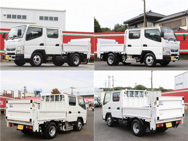 キャンター Wキャブ Wキャブ 垂直パワーゲート 4WD車 1.2トン積 6人乗 外SDナビ フルセグTV バックモニター ETC レーンアシスト 坂道発進補助 Rヒーター ミラーヒーター 新明和製PG 600K(5枚目)