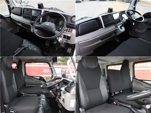 キャンター Wキャブ Wキャブ 垂直パワーゲート 4WD車 1.2トン積 6人乗 外SDナビ フルセグTV バックモニター ETC レーンアシスト 坂道発進補助 Rヒーター ミラーヒーター 新明和製PG 600K(10枚目)