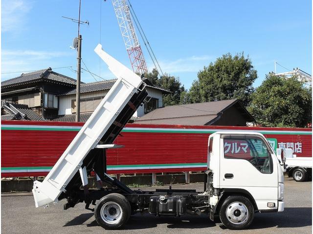エルフトラック 強化フルフラットローダンプ 3t フルフラットロー 強化ダンプ 6MT 3方開 中間ピン2本 荷台寸305/160/37 新明和DR2-0110SY メッキパーツ ETC 保証書&取説 EG型式4JJ1(110kw)150PS(32枚目)