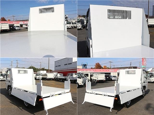 キャンター ダンプ 全低床強化ダンプ三方開 3トン積 5速MT3ペダル キーレス 中間ピン2個 電格ミラー フォグランプ バイザーマット 極東製荷台DD02-31 荷台寸法305-160-38 3t積 F5(8枚目)