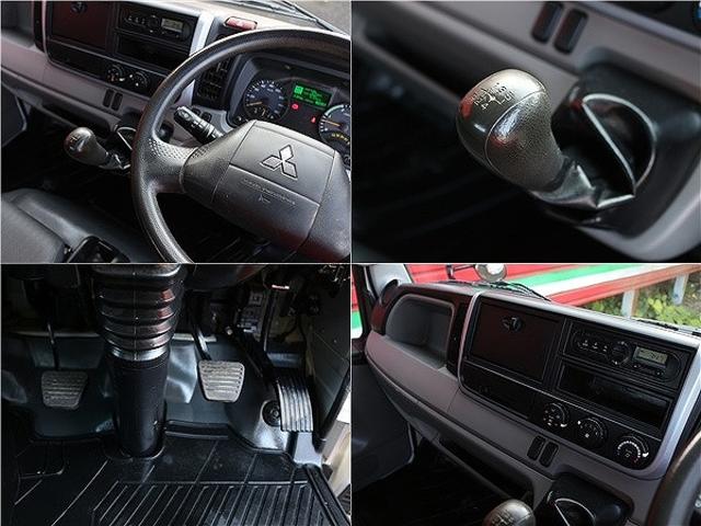 キャンター ダンプ 全低床強化ダンプ三方開 3トン積 5速MT3ペダル キーレス 中間ピン2個 電格ミラー フォグランプ バイザーマット 極東製荷台DD02-31 荷台寸法305-160-38 3t積 F5(10枚目)