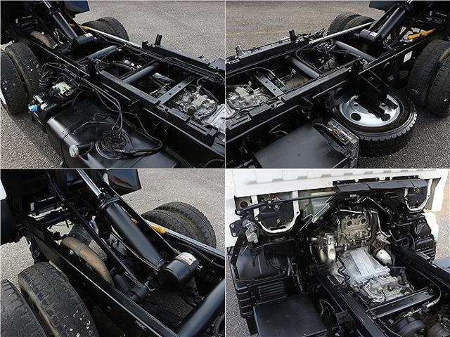 キャンター ダンプ 全低床強化ダンプ三方開 3トン積 5速MT3ペダル キーレス 中間ピン2個 電格ミラー フォグランプ バイザーマット 極東製荷台DD02-31 荷台寸法305-160-38 3t積 F5(16枚目)