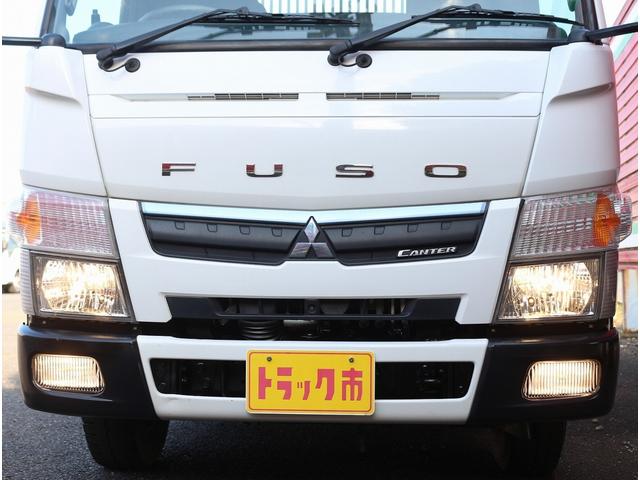 キャンター ダンプ 全低床強化ダンプ三方開 3トン積 5速MT3ペダル キーレス 中間ピン2個 電格ミラー フォグランプ バイザーマット 極東製荷台DD02-31 荷台寸法305-160-38 3t積 F5(46枚目)