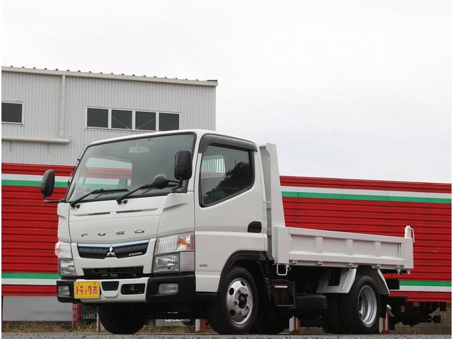 キャンター 全低床ダンプ　２ｔ　全低床強化ダンプ　５ＭＴ　衝突軽減ブレーキ付き！　車線逸脱警報装置　トラクションコントロール　新明和製ＤＲ２－０１１０ＳＹ　３方開　中間ピン　キーレス＆スペアキー　左電動格納ミラー　ＥＴＣ（9枚目）
