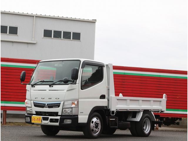キャンター 全低床ダンプ　２ｔ　全低床強化ダンプ　５ＭＴ　衝突軽減ブレーキ付き！　車線逸脱警報装置　トラクションコントロール　新明和製ＤＲ２－０１１０ＳＹ　３方開　中間ピン　キーレス＆スペアキー　左電動格納ミラー　ＥＴＣ（62枚目）