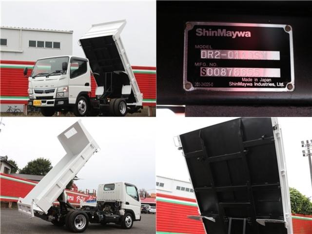 キャンター 　２ｔ積載　全低床強化ダンプ　５ＭＴ　衝突軽減ブレーキ　車線逸脱警報装置　トラクションコントロール　キーレス＆スペアキー　左電動格納ミラー　ＥＴＣ　３方開　中間ピン２本　車両総重量４９２５キロ（68枚目）