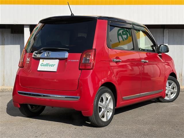 N-ONE プレミアム・Lパッケージ ワンオーナー 赤x黒ツートン色 社外ナビ スマートキー プッシュスタート HIDヘッドライト フォグライト ドライブレコーダー前後 革巻きステアリング ETC オートライト 電格ミラー ターンミラー(3枚目)