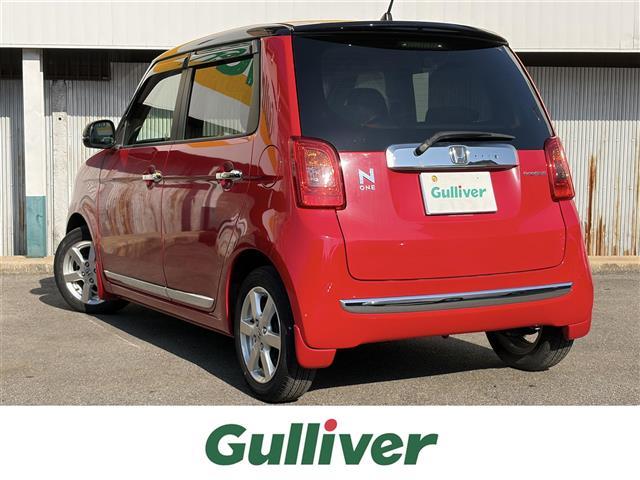 N-ONE プレミアム・Lパッケージ ワンオーナー 赤x黒ツートン色 社外ナビ スマートキー プッシュスタート HIDヘッドライト フォグライト ドライブレコーダー前後 革巻きステアリング ETC オートライト 電格ミラー ターンミラー(43枚目)