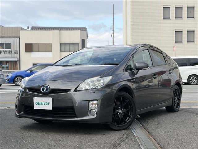 プリウス S LEDエディション 純正ナビ バックカメラ スマートキー プッシュスタート Bluetooth DVD CD AUX TV SD 革巻きステアリング ステアリングスイッチ LEDヘッドライト LEDフォグライト ETC(2枚目)