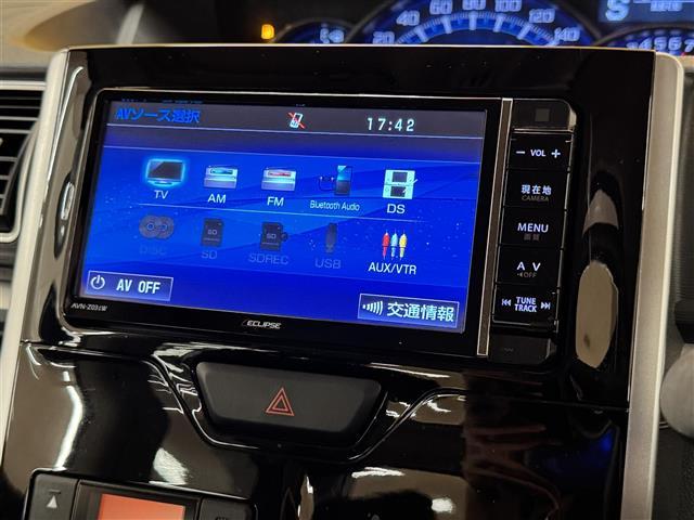 タント カスタムRS SA 社外7インチワイドナビ Bluetooth フルセグTV ミュージックサーバー SD 両側電動スライドドア ドライブレコーダー LEDヘッドライト フォグランプ ETC スマートキー プッシュスタート(4枚目)