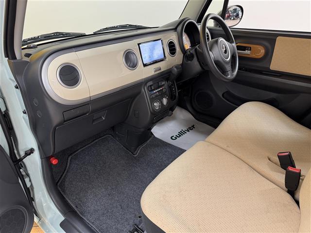 アルトラパン G 社外ナビ ワンセグTV アイドリングストップ プッシュスタート スマートキー 純正ドアバイザー 横滑り防止装置(12枚目)