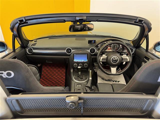 ロードスター Ｓ　ＲＨＴ　純正ナビ　バックカメラ　ＲＥＣＡＲＯシート　ＬＡＲＧＵＳ車高調　ＨＫＳマフラー　ＢＬＩＴＺスロットルコントローラー　ＨＩＤヘッドライト　フォグランプ　本革巻ステアリング　スマートキー　ドラレコ　ＥＴＣ（2枚目）